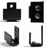 Floor Guides Black Steel Hardware Sliding Barn Door Bottom Wall Mount Floor Guide with Screws