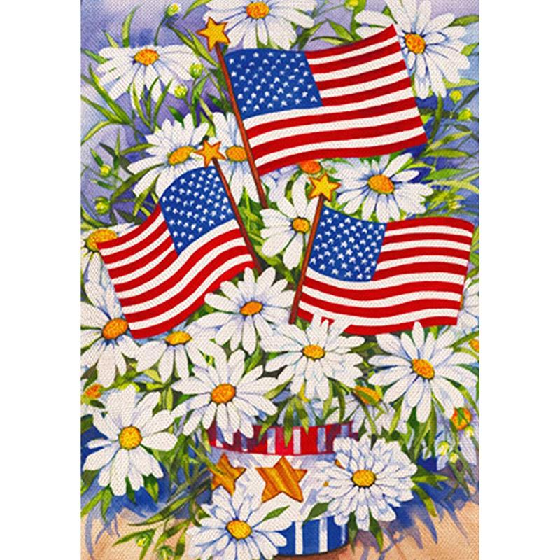 5D DIY Malowanie Diamentowe Kot Dekoracyjna Flaga Pełny Diament Zestaw do Haftu Krzyżykowego Haft Diamentowy Krajobraz Ręcznie Robiony Prezent