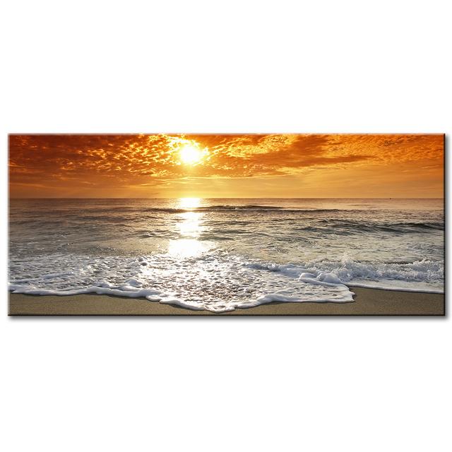 Beach Sunset Wall Art Posters Large Landscape Canvas Painting Print Nordic Forest Trees Wall Decoration Picture For Home Decor
