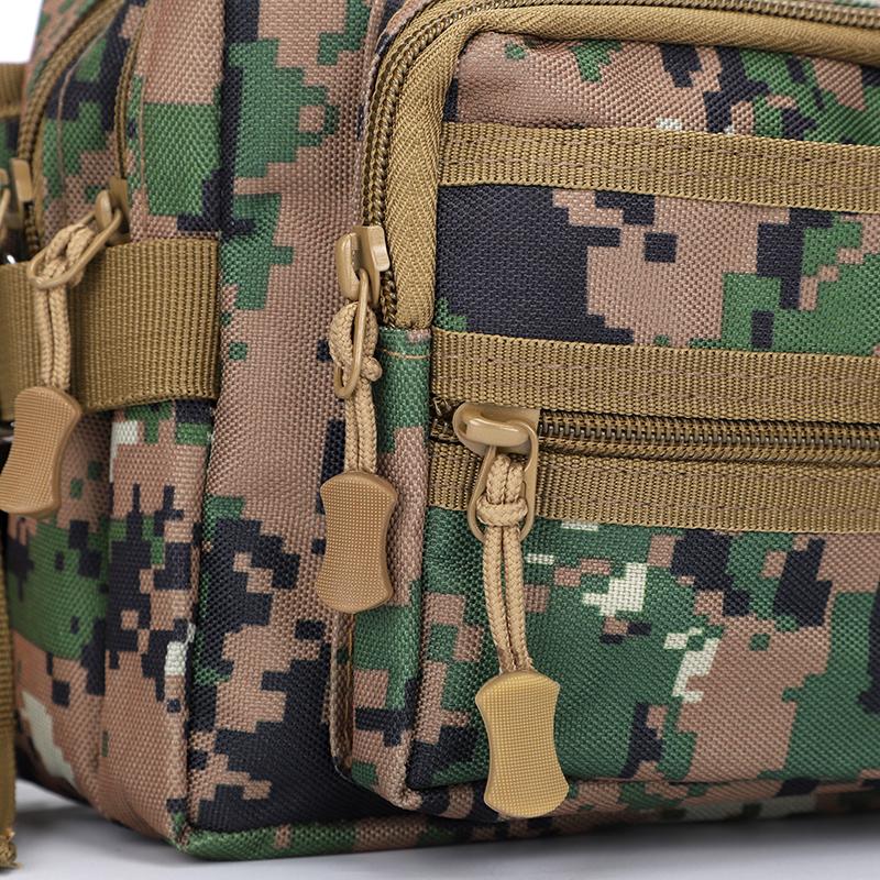Outdoor Tactical Waist Bag Water-repellent Wear-resistant Men's Chest Bag Multi-layer Storage Commuter Shoulder Crossbody Bag