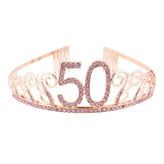 10/18/21/30/40/50 Narozeninová oslava Diadémová čelenka kamínková čelenka Smyčka do vlasů Korunka