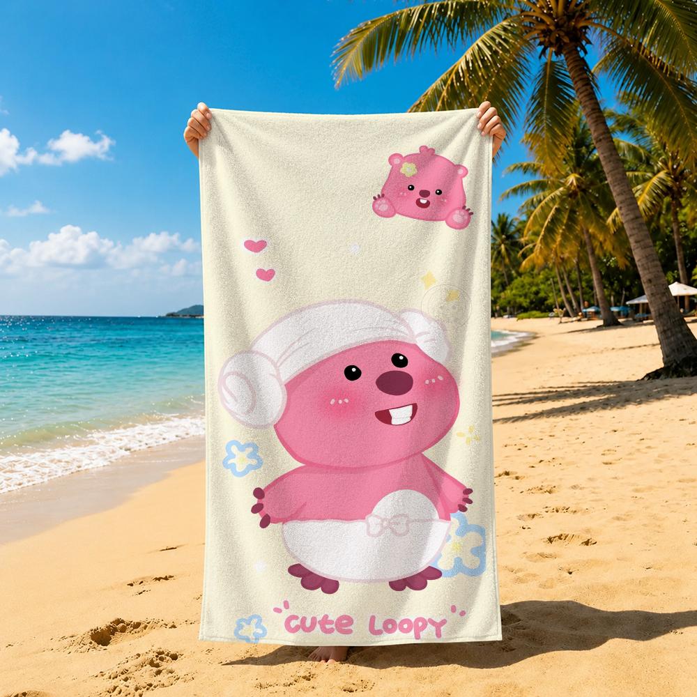 Character L-Loopy Towel Towel Soft Pool Gift For Travel Gym Shower Cool Camping Quick Dry Sports Large Beach Towel