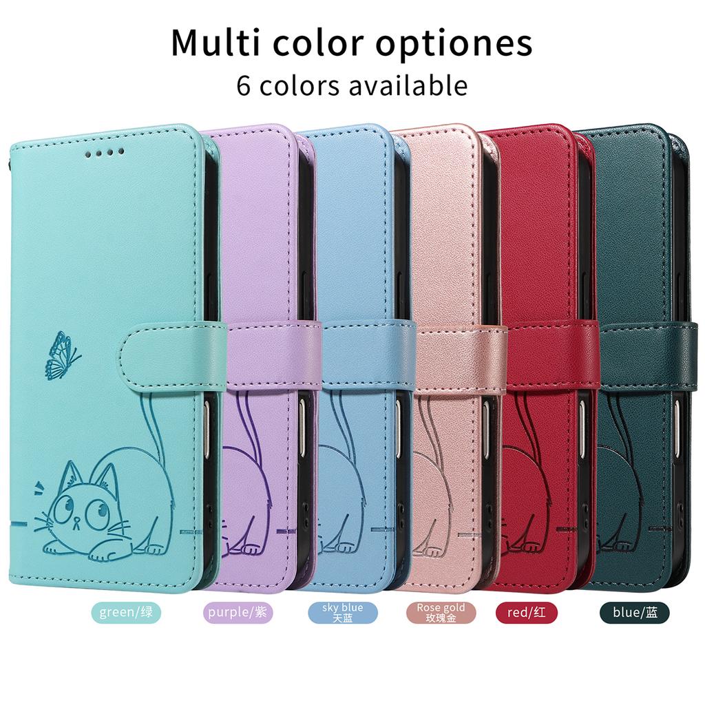 Magnetic Leather Wallet Flip Case for OPPO Reno 15 Realme C85 15X Pro A6 A6X 5G Phone Cover Kickstand Dandelion Butterfly Cat