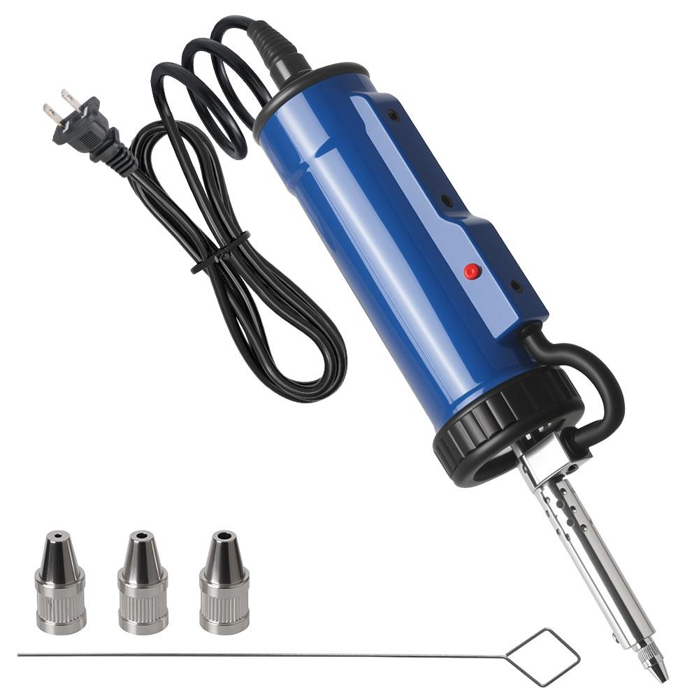 Portable with 3 Suction Nozzle Hand Tool Automatic ADT03 Electric Solder Remove Pump New Desoldering Machine Vacuum Soldering Tin Sucker EU/US Plug