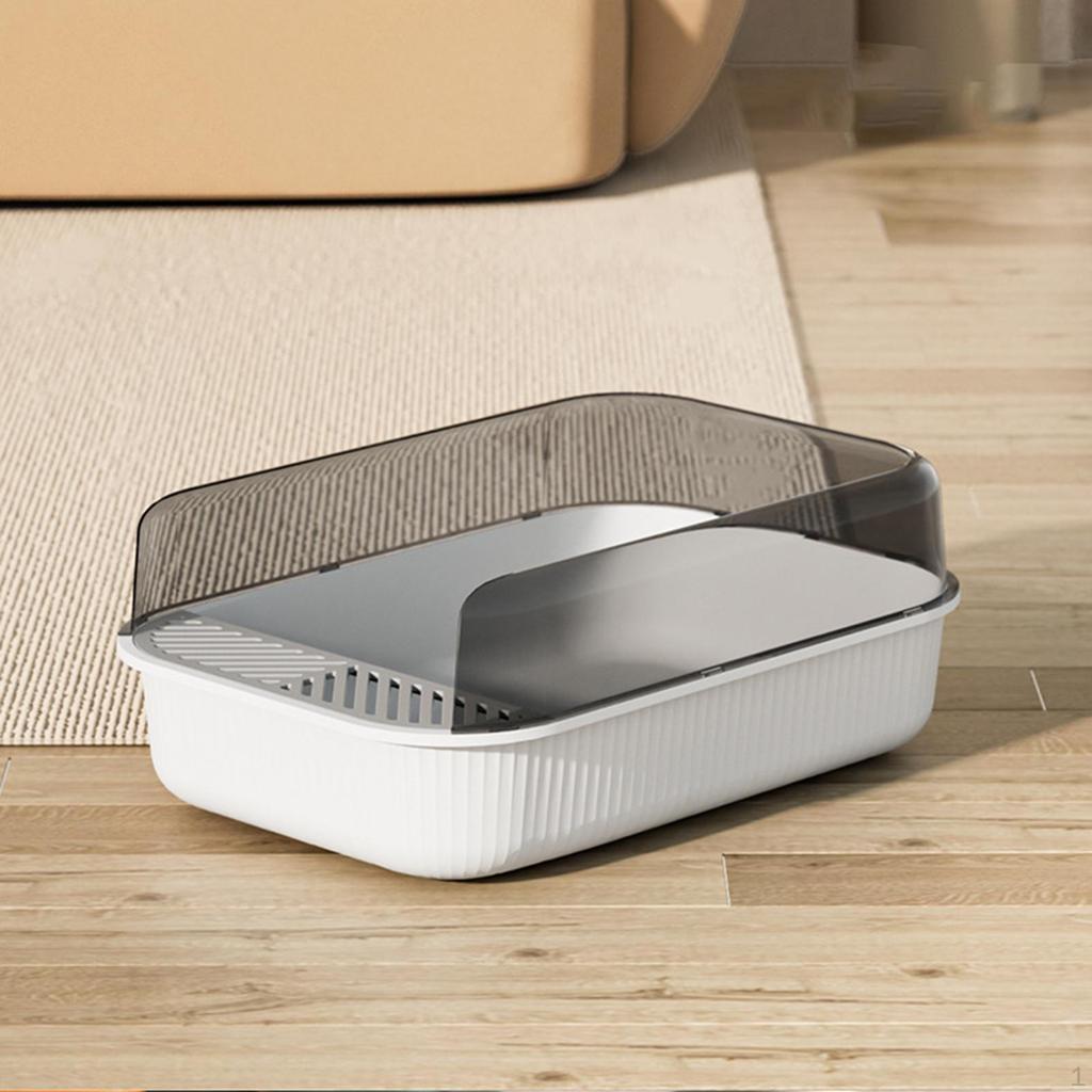 Cat Toilet Container Pan with Easy to Clean, Pet Litter Tray Deep Loo for Doggy,Small Animals,