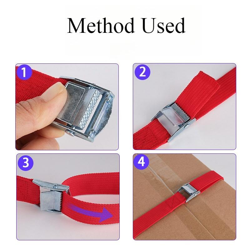 1/3pc 2M Buckle Tie-Down Belt Cargo Straps for Car Motorcycle Bike with Metal Buckle Tow Rope Strong Ratchet Belt Luggage Bag