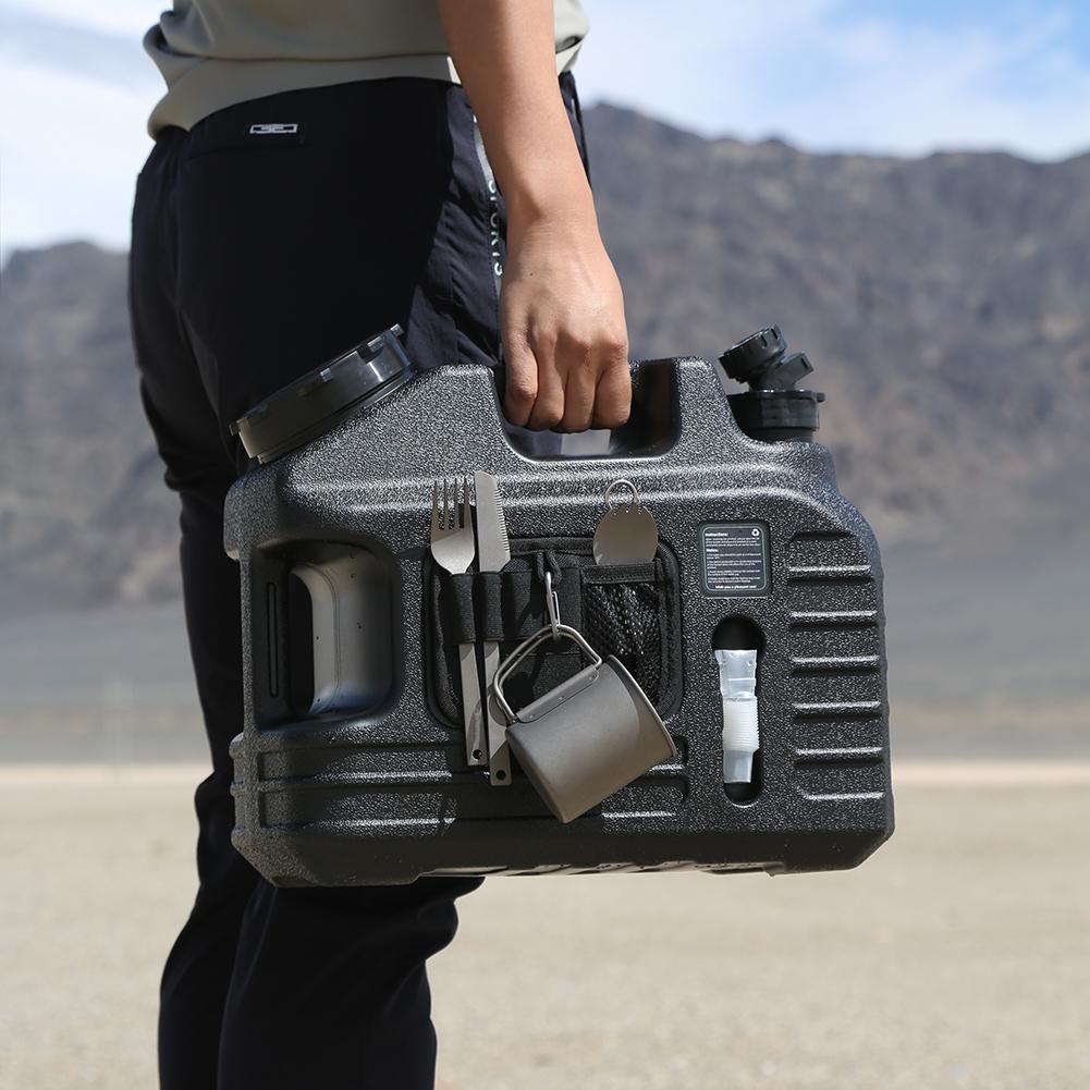 13L Water Container Removable Spigot Emergency Water Storage Portable for Camping Outdoor Hiking