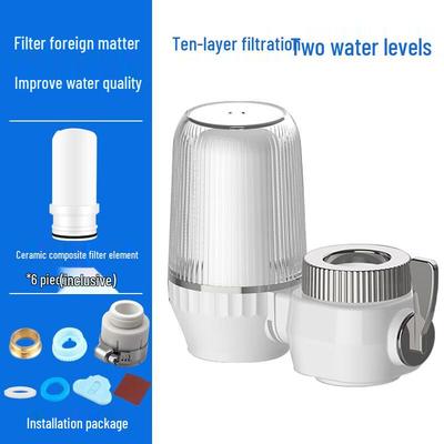 YIXI Upgraded Ceramic Faucet Water Purifier with 6 Filters