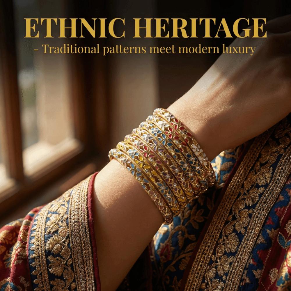 Enamel Vintage Cloisonne Bangle Colorful Women's Hand Bracelet Dainty Flower Crystal Bangle  Ladies