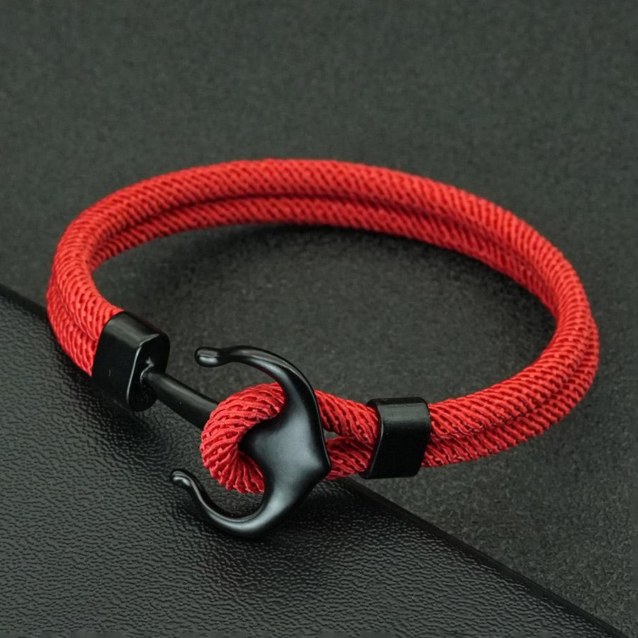Fashion Men Anchor Bracelet With A Grade 4mm Thread 7 Colors Available Outdoor Cool Riding Sports Sweat Absorbent Rope Braslet