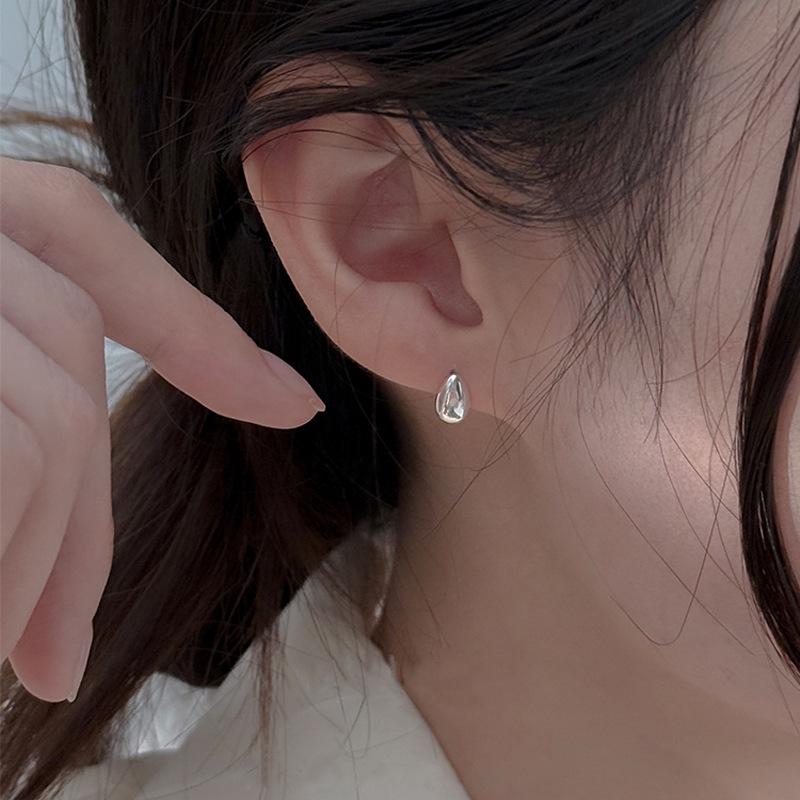 2025 Exquisite Mini Water Drop Earrings for Women: Niche High-End Fashion Accessories Mini Water Drop Earrings - Platinum
