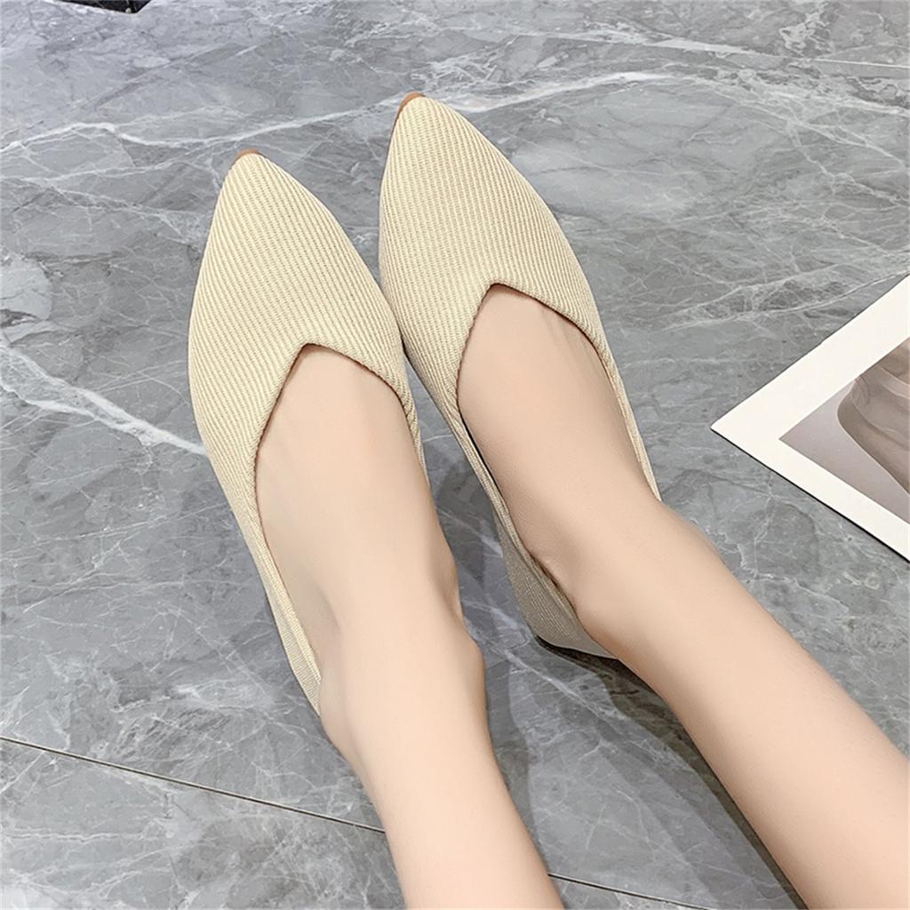 Modă Vară Pantofi Plați de Damă cu Vârf Ascuțit Pantofi Superficiali pentru Femei Pantofi Plați Tip Mocasini Slip-on de Exterior Pantofi Causal Lejeri de Damă Pantofi cu Platformă