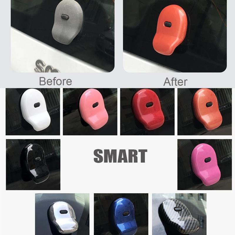 For New Smart Fortwo 453 Car Trunk Door Handle Decoration Rear Door Knob Case Cover Moulding Sticker Trim Modified