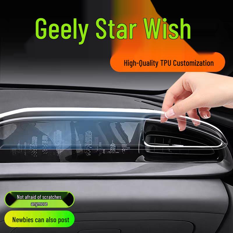 TPU Center Console Protective Film for Geely Xingyuan Dashboard & Navigation Screens (25 Models)