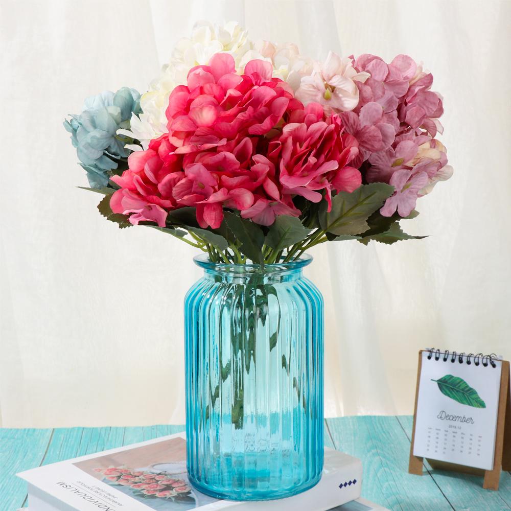

Crafts Wedding Supplies Home Decoration Desktop Decor Silk Hydrangea Fake Bouquet Artificial Flower