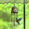 Hummingbird-inspired Wind Chime Porch Wind Chime Elegant Metal Hummingbird Wind Chime for Garden Patio Decor Vintage for Indoor