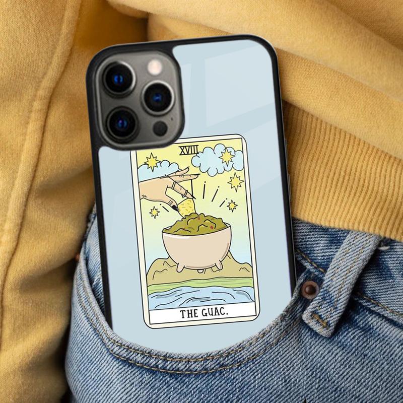 CAKE COFFEE The Boba Tarot Card Soft Phone Case for iPhone 17 Air 16e Pro max 15 Pro 13 14 Plus 11 12 MagSafe Magnetic Coque