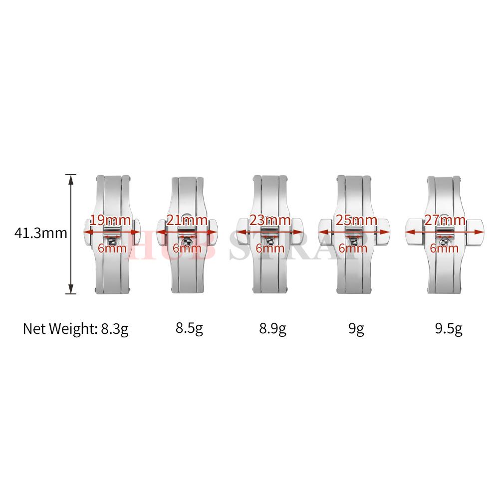 Watch Accessories Double Push Automatic Butterfly Watchband Buckle Steel Folding Clasp Metal Men Women Watch Button 4mm 5mm 6mm