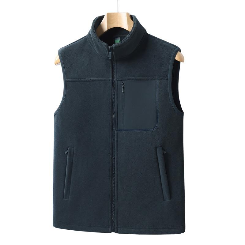 Neue Herrenmode Fleece Herren Herbst und Winter Plus Samt Verdickte Pferdeclip Weste Warm Großgröße Ärmellose Jacke