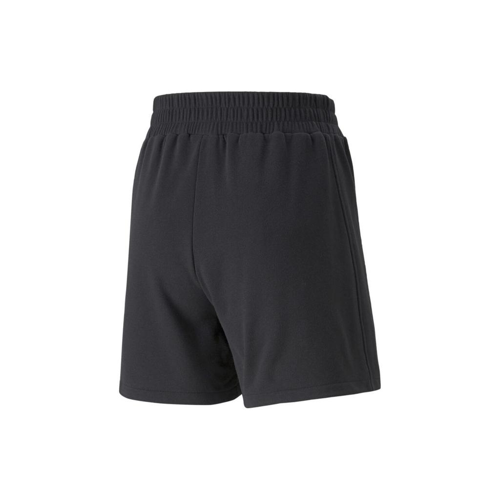 Puma Logo Waist Design Sports Casual Shorts Women shorts Black 521618-01