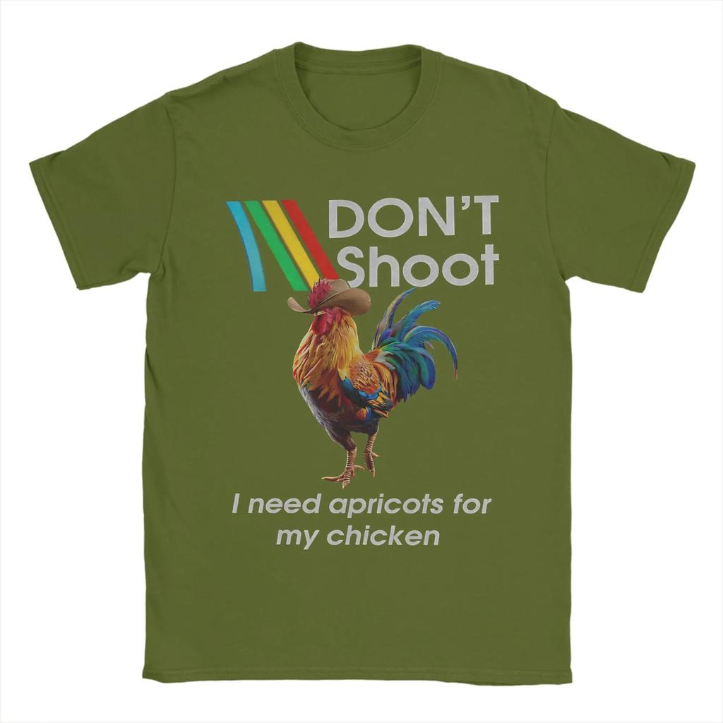 Don' Shoot Game Arc Raiders Rooster  T-Shirts Men  Vintage Cotton Tees Round Neck Short Sleeve T Shirts Adult Clothing