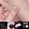 Cute Cat Cartoon Nail Art Stickers with Curing Lamp - Full Set of Self-Adhesive Fake Nails