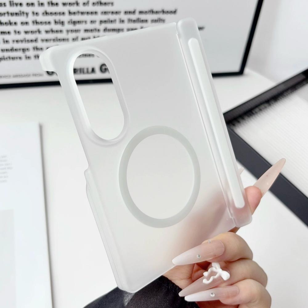 Thin Clear Magnetic For Magsafe Wireless Charge Case For Samsung Z Fold 8 7 6 5 Fold8 Ultra Dual Axles Hinge Protection Cover