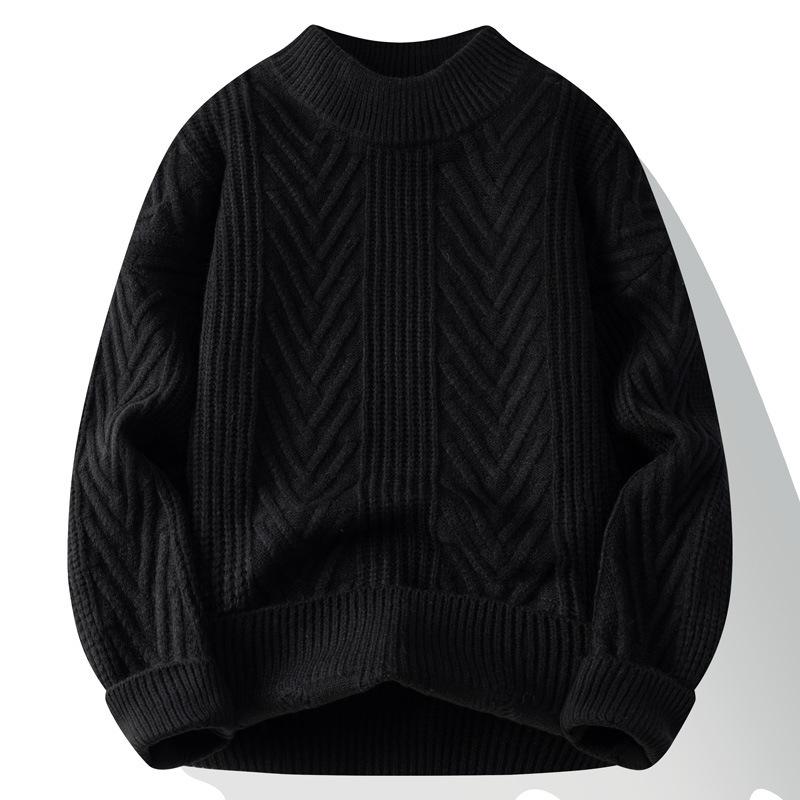 Solid Color Autumn and Winter Men's Thick Loose Sweater Fashion Sweater Sweater Fashion Top