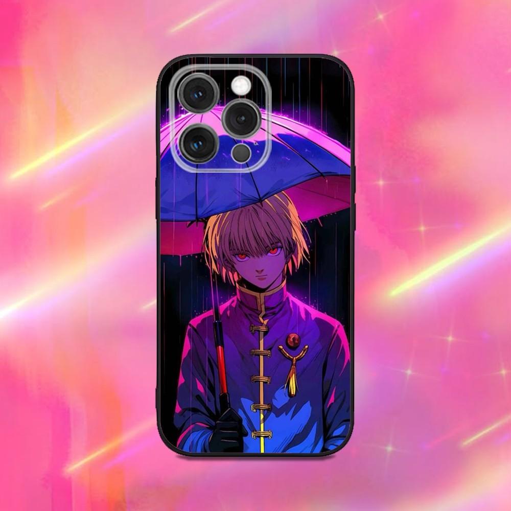 Kurapika H-Hunterpedia Phone Case For iPhone 16,15,14,13,12,11,Pro,Max,Plus,X,XS,XR,SE,8,7,Mini,Soft Silicone Black Case