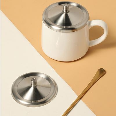 Tassendeckel Abdeckung Deckel Tasse Edelstahl Abdeckungen Tee Kaffee Metalltassen Getränk Getränke Ersatz Wasser Keramikbecher Getränke