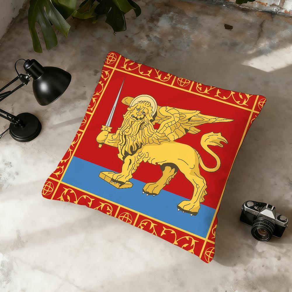 

I-Italy R-Republic Of V-Venice City Flag cushion cover Home Office Convenient Nordic Simplicity Hit With Zipper Cushion Cover 30cmx30cm