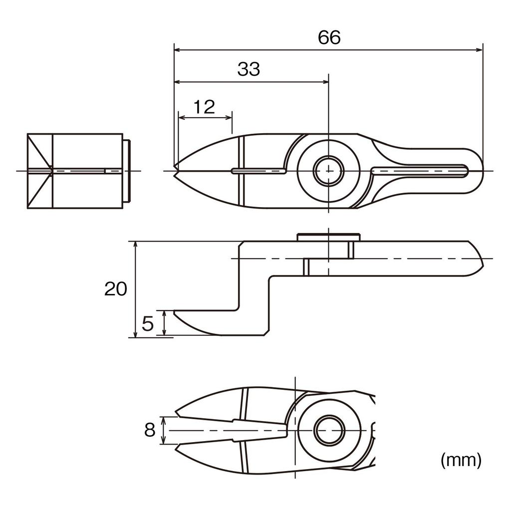 VESSEL Slide Air Nipper Horizontal Type Blade Type Plastic Crank Blade NY10AH / GT-NY10