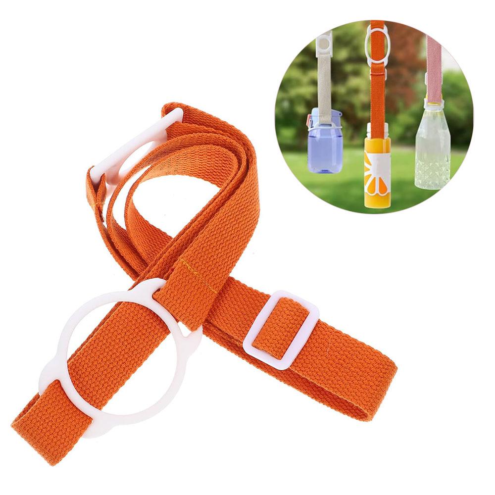 Tragbare 2-in-1-Wasserflasche für Kinder mit Lanyard-Haken - Baumwolle & Polyester Umhängetasche-Design