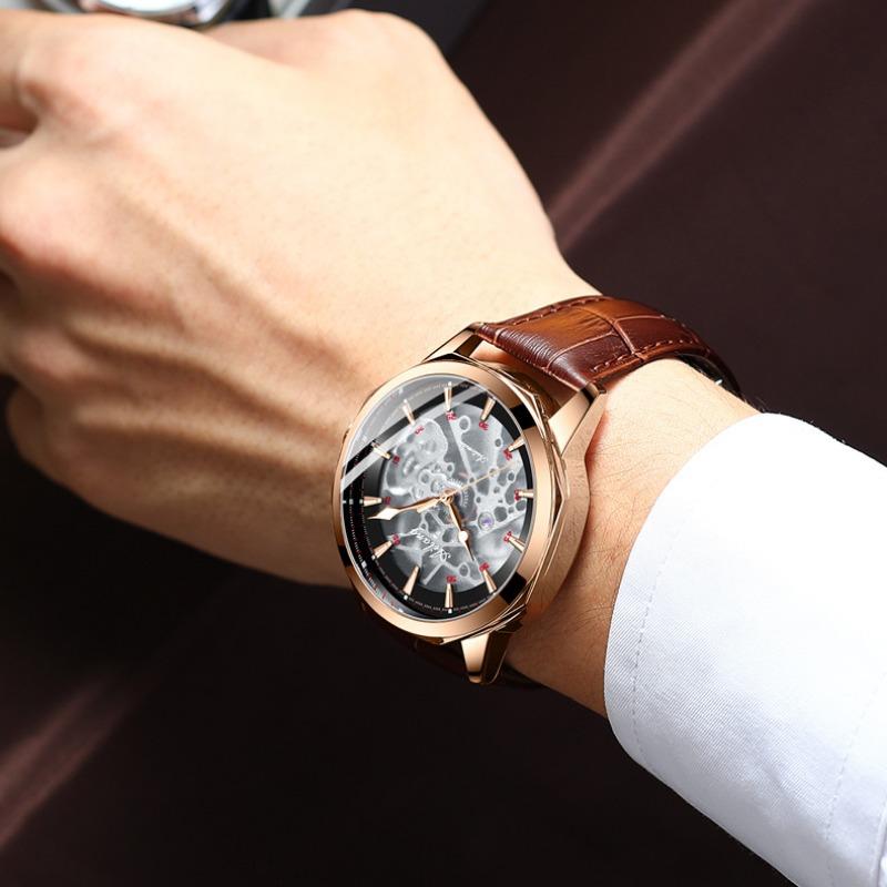 AILANG Uhren Herren Automatik Vollskelett Mechanische Uhr Neue Herrenuhren Wasserdicht