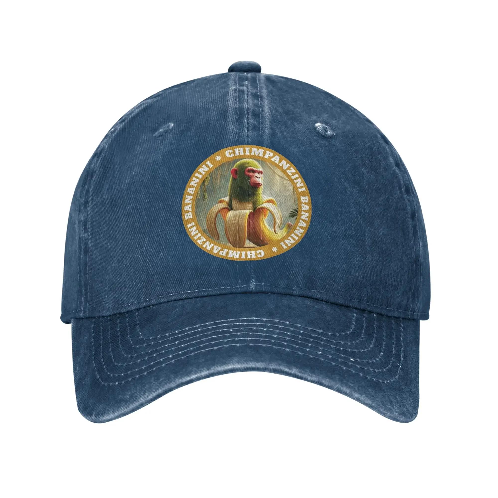 

Washed Baseball Cap Chimpancini Bananini Italian Brainrot Meme Summer Trucker Hat Men treet Style Kpop Rock Sun Snapback Cap One Size