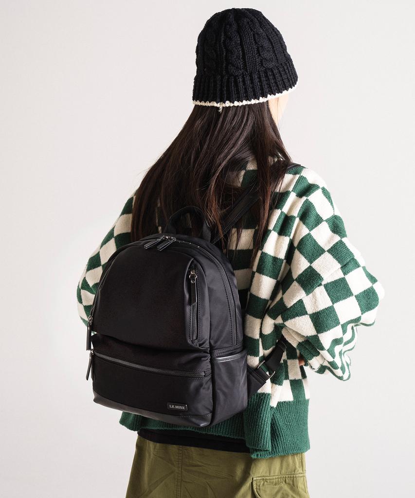 Lemine Nylon One-Day Backpack (Black)