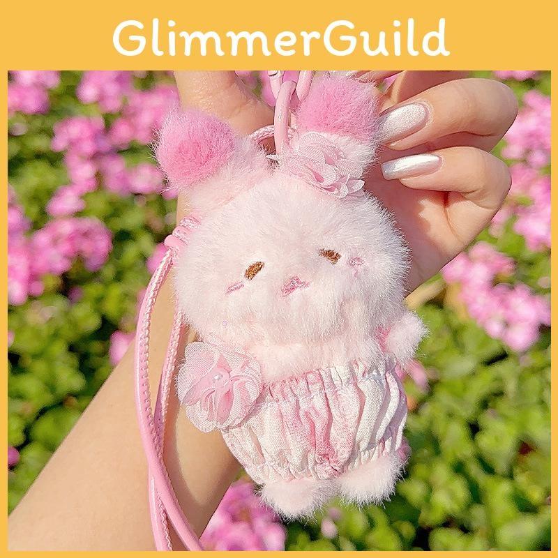 Blossom Cherry Bear Rabbit Cat Plush Keychain Stuffed Doll Toy Pendant Gift