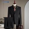 Men's Wool Blend 3-Piece Business Formal Suit Set