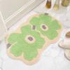 Small Fresh Special-shaped Flower Cashmere Floor Mat, Bathroom Water-absorbing and Dirt-resistant Foot Pad, Entrance Wear-resistant Foot Pad