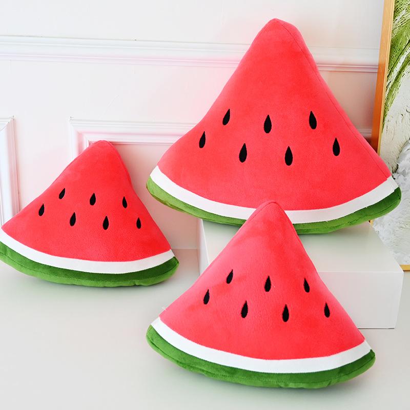 Lifelike Cute Watermelon Plush Toys Doll Stuffed Plant Cushions Kawaii Cartoon Fruits Pillow Soft Toy For Children Birthday Gift