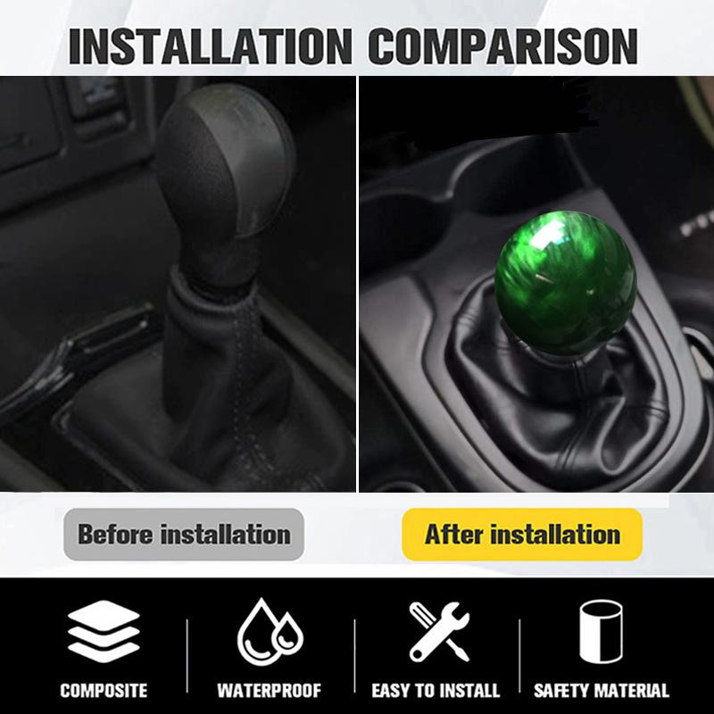 Premium Acrylic Round Ball Knob Comfort Grip Gear Shift Knob With 3 Copper Adapters For Most Cars Interior Accessories