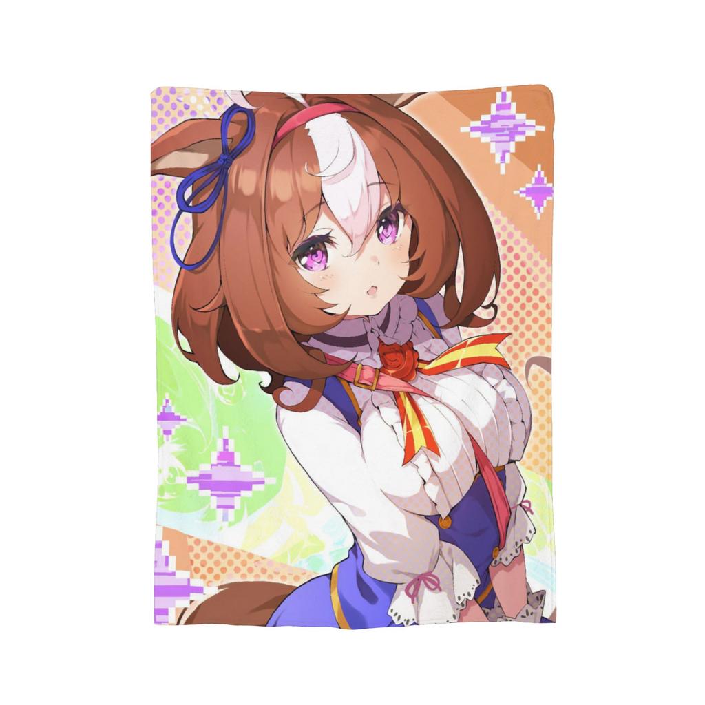 Uma Musume Pretty Derby Blankets Flannel Decoration  Multi-function Super Soft Throw Blanket for Sofa Office Bedding Throws