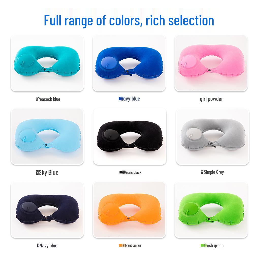 Portable Inflatable U-Shaped Travel Neck Pillow