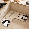 Cartoon Animal L-shaped Diatom Mud Anti-slip  Anti-oil Water Absorption  Quick-drying Household Kitchen Floor Mat Wipeable and Washable Mat