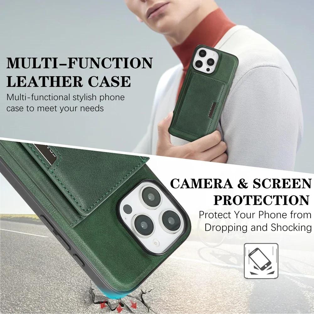 2 in 1 Detachable Magsafe Case for IPhone 17 Air 16 Promax15 Plus 14 Pro 13 Pro Max 12 Magnetic 7 Card Slots Holder Phone Cover