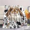 1PC Cute Cats Rabbits Print Flannel Blanket, High Quality All Seasons, Home Decor, Warmth and Comfort, Perfect for Christmas Gifts