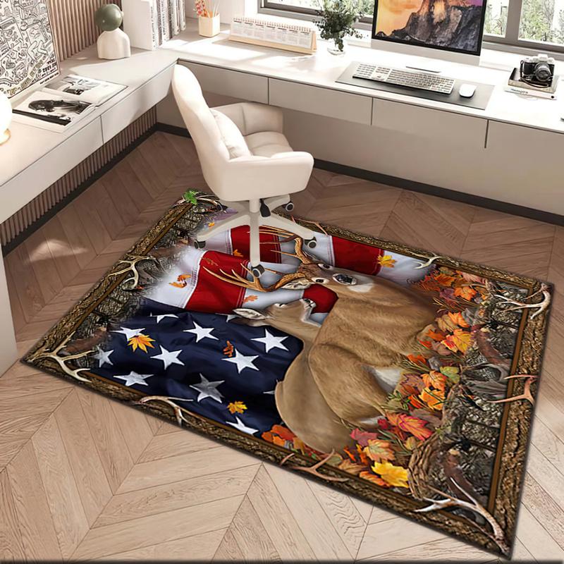 1pc American Flag Patriotic Pet Carpet Rug for Living Room Bedroom Home Sofa Decoration,Kids Play Non-slip Floor Mat
