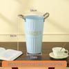 Secchio Fiori in Latta Retro Blu: Vaso per Fiori Freschi e Secchi per Arredamento Casa e Fioreria