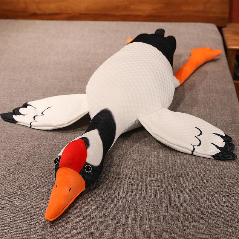 

Кукла лебедь, плюшевая игрушка, большая кукла гусь, девочка, для сна, длинные ноги, подушка-думка 50cm（0.2kg）