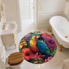 Parrot Pattern Round rug,Carpet Rug for Living Room Bedroom Sofa Playroom Decor,Non-slip Floor Mat,Holiday Gifts and Birthday Gifts